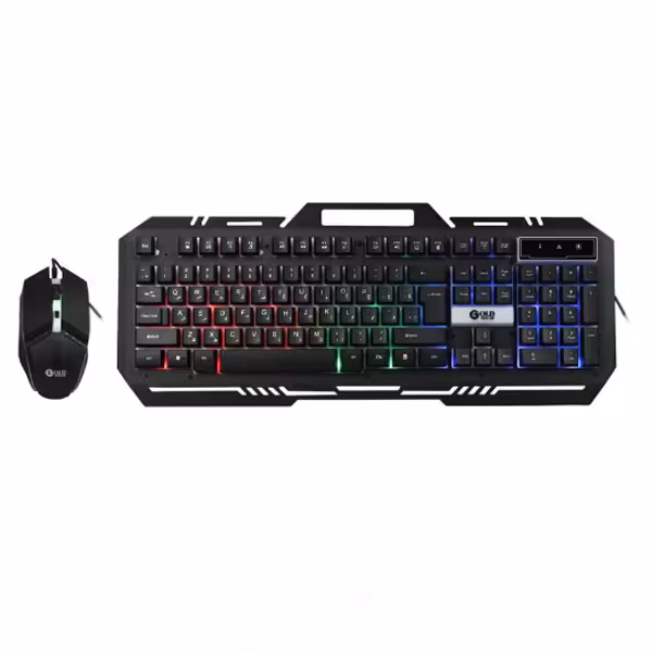 کیبورد و ماوس گیمینگ بک لایت اسکار گلد مدل KB-9001