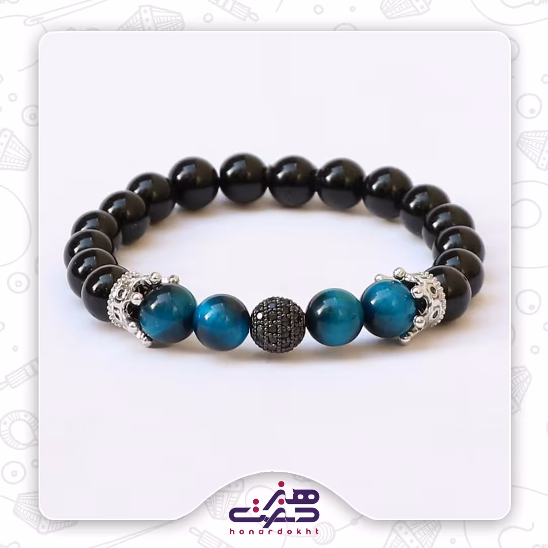 دستبند چشم ببر  آبی