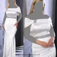 پیراهن مهمانی زنانه ساتن ترک مدل ماکسی مجلسی پونه