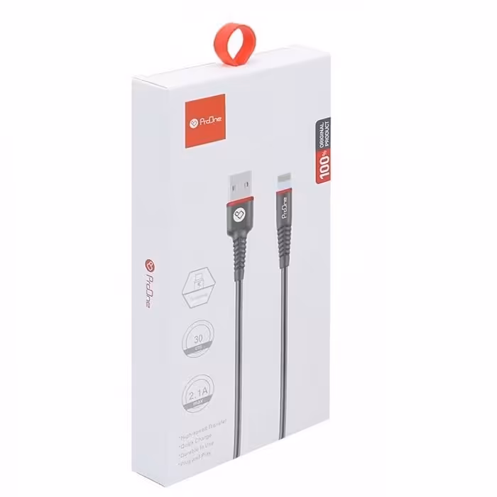 کابل شارژ آیفون پرووان  (ProOne ) مدل PRO-002 طول 0.3 متر رنگ سفید