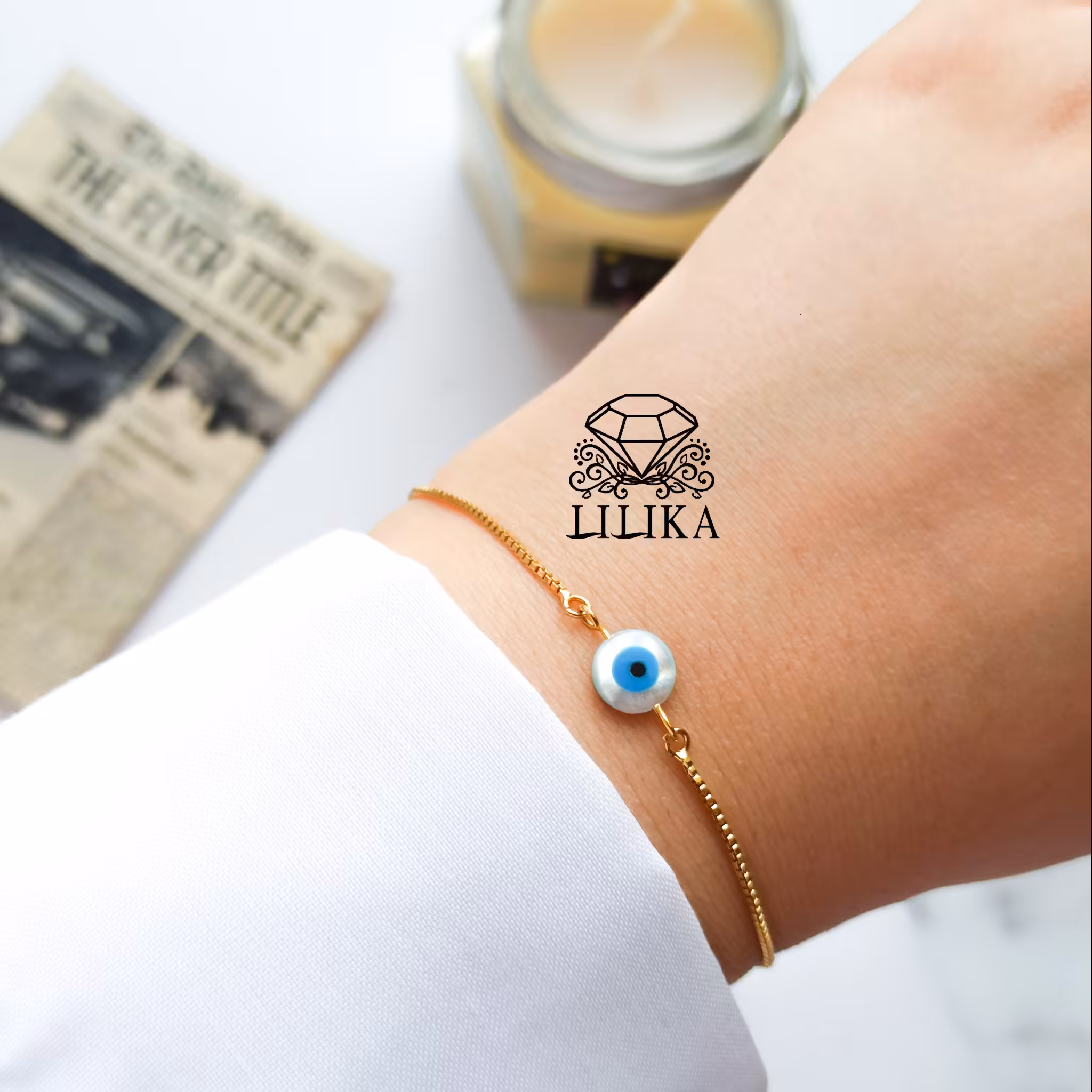 دستبند چشم‌نظر صدفی