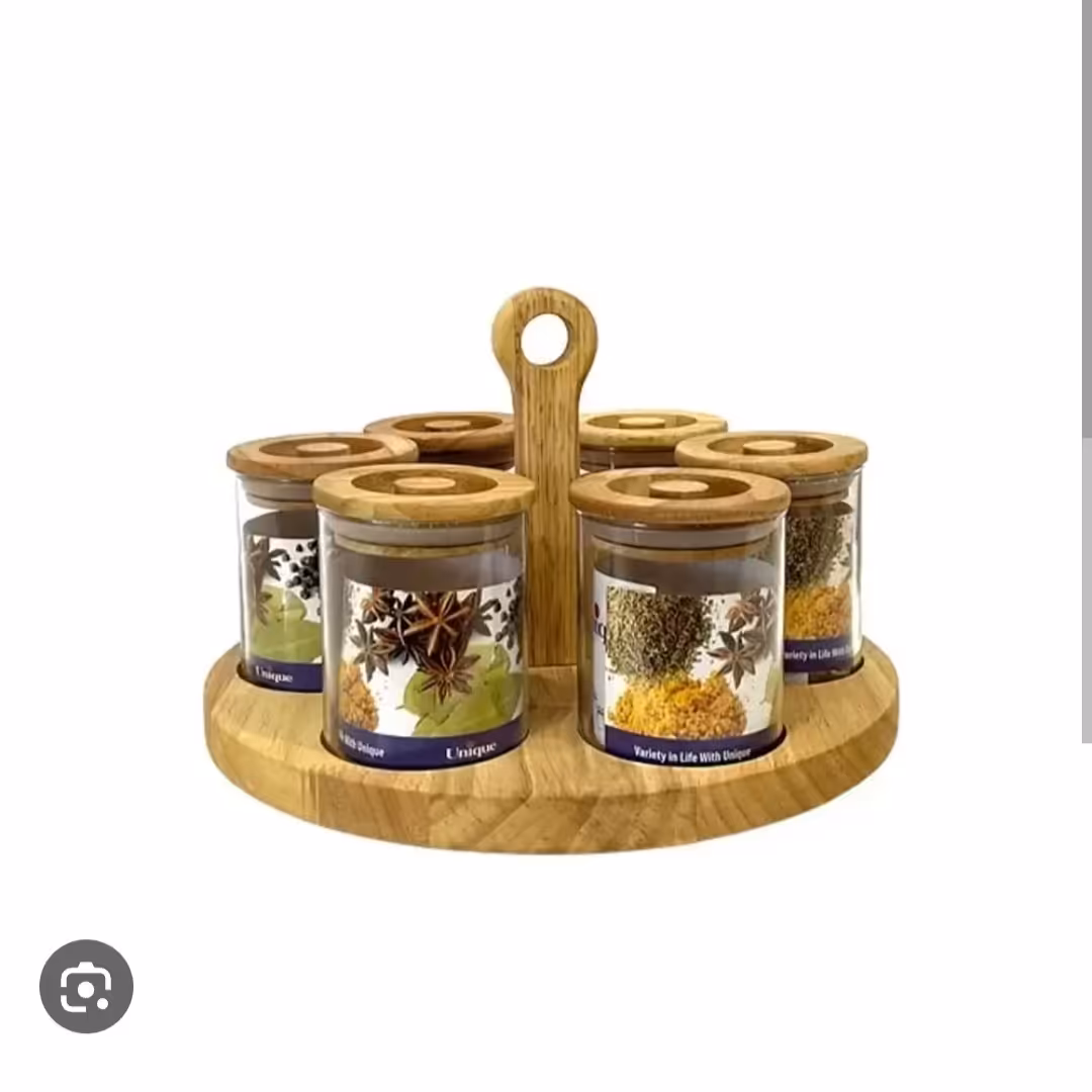 سرویس ادویه 6 عددی گردان چوب یونیک کد 6124