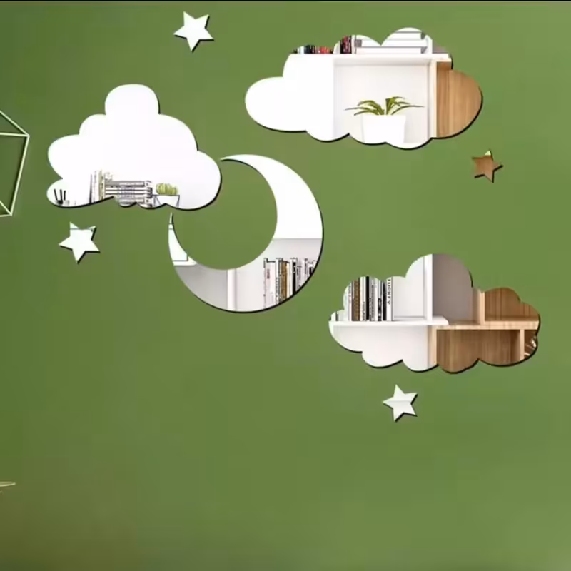 آیینه دکوری ابر و ماه