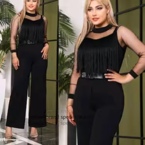 سرهمی زنانه کرپ غواصی مدل جلو ریش