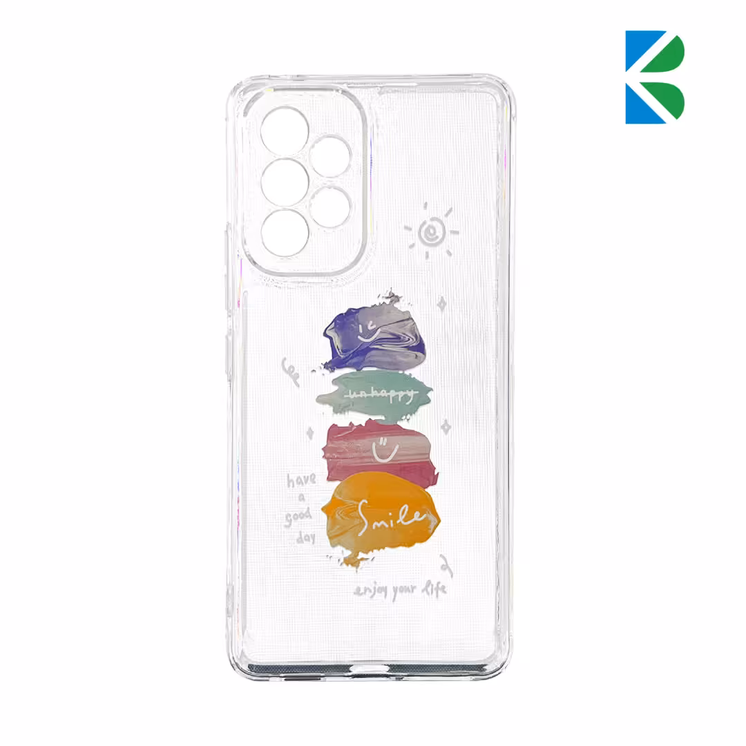 قاب ژله ای شفاف طرح دار محافظ لنزدار مناسب سامسونگ مدل A53