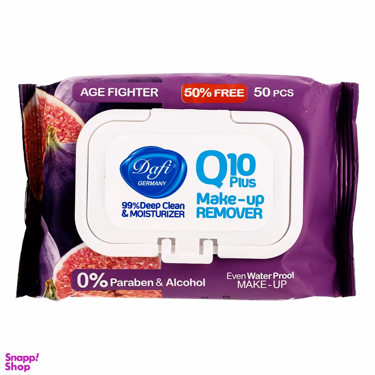 دستمال مرطوب دافی (Dafi) مدل Q10 Plus بسته 50 عددی