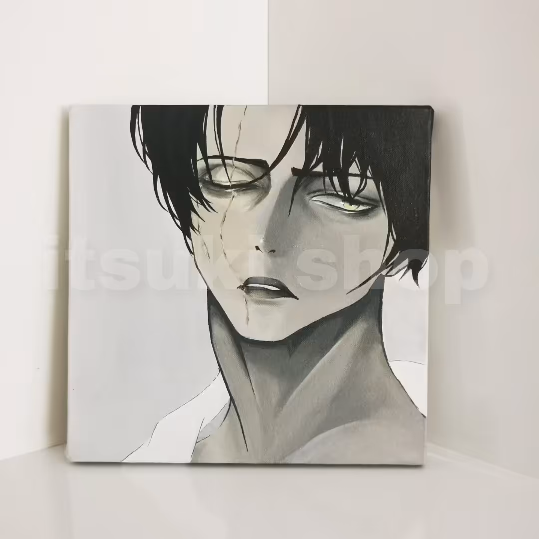 تابلو نقاشی انیمه اتک آن تایتان لیوای ابعاد ( 20 در 20 )