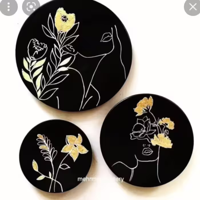 ست دیوارکوب مشکی طلایی طرح مینیمال واسه دیزاین منزل 