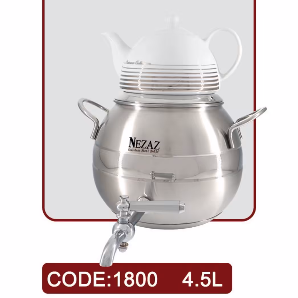 کتری قوری شیردار نزاز 4.5 لیتر کد 1800