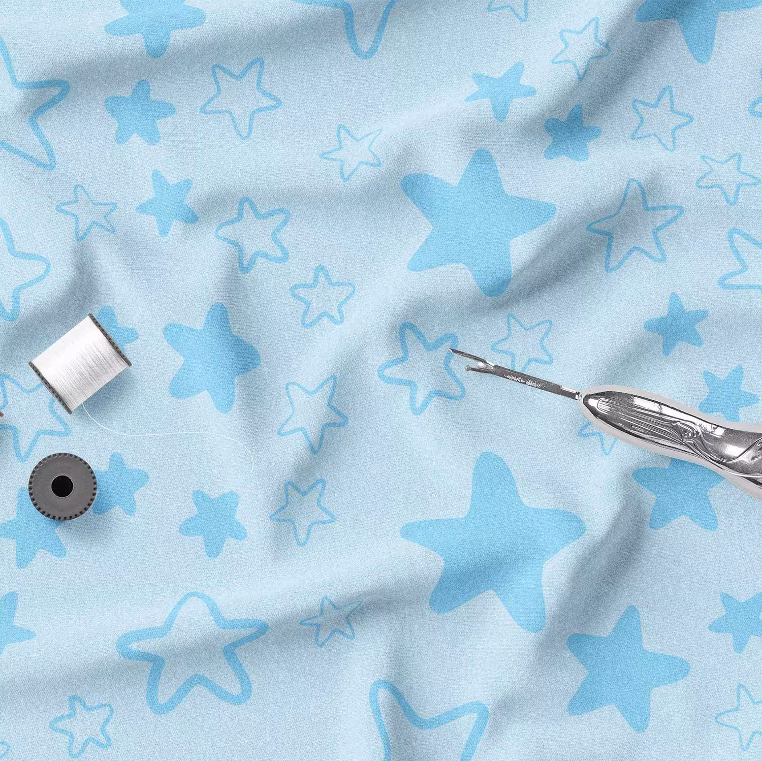 پارچه روبالشی مخمل پارچه باما طرح ستاره ای  کد 5011495