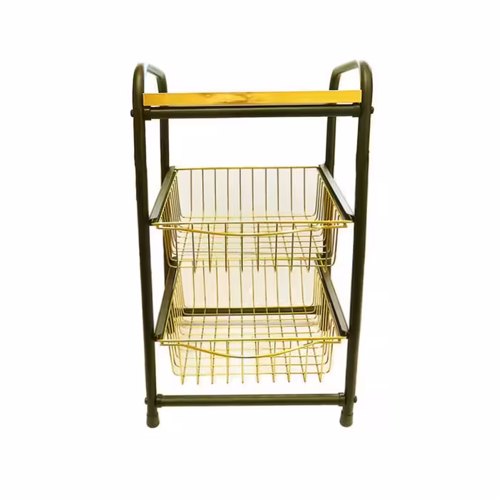 جا سیب زمینی و پیاز دو طبقه مشکی طلایی 