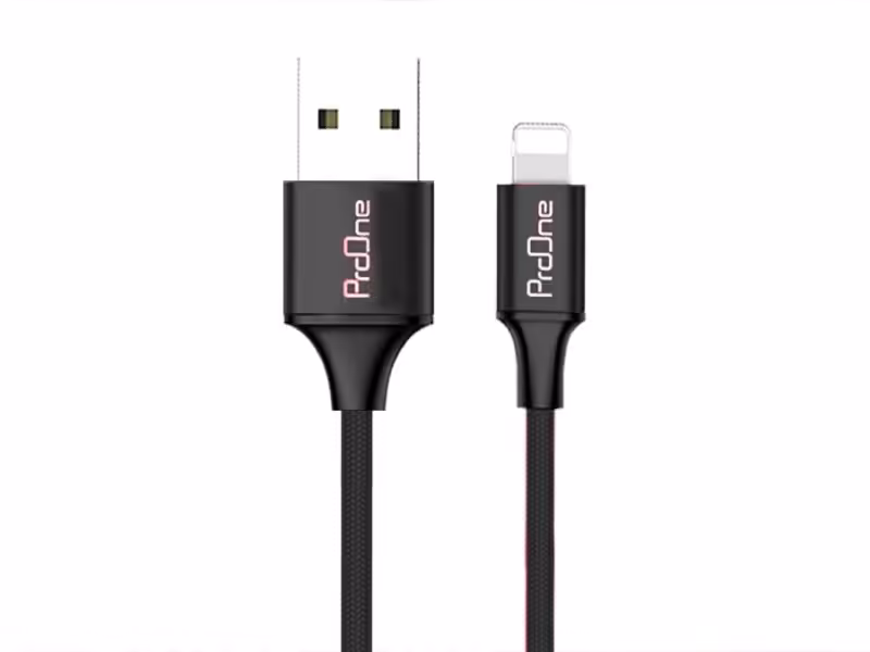 کابل شارژ لایتنینگ پرووان ProOne Elegant series Lightning Cable 20cm