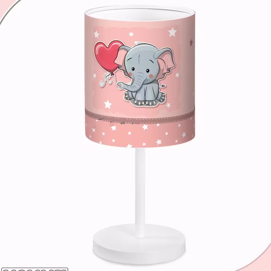 آباژور اتاق کودک طرح فیل و قلب 1112