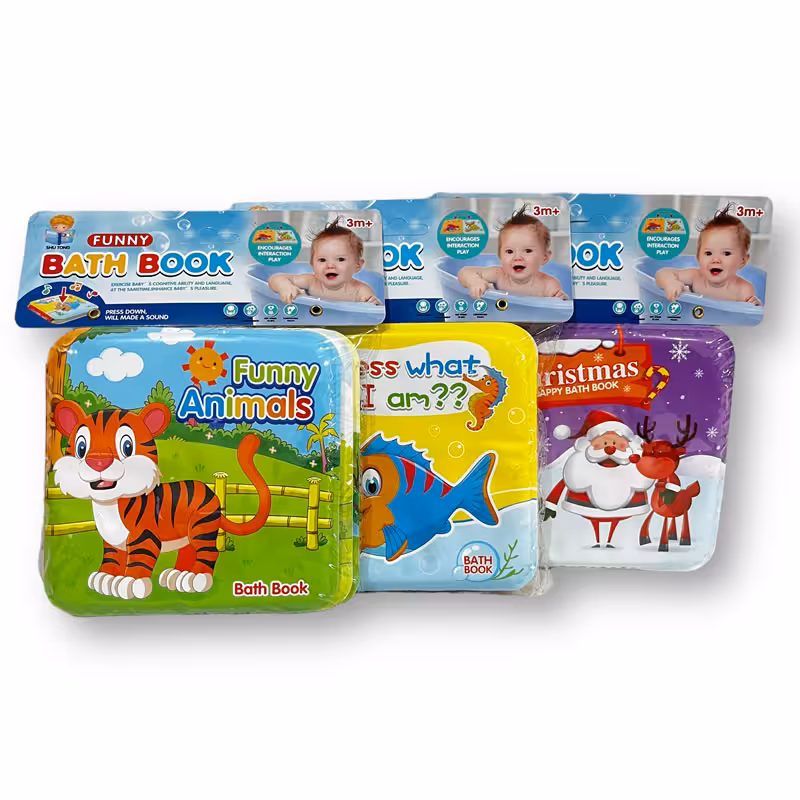 کتاب حمام کودک طرح ببر و ماهی Bath Book