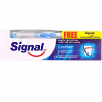 خمیر دندان سیگنال Signal مدل Cavity Protection حجم 100 میل به همراه یک عدد مسواک