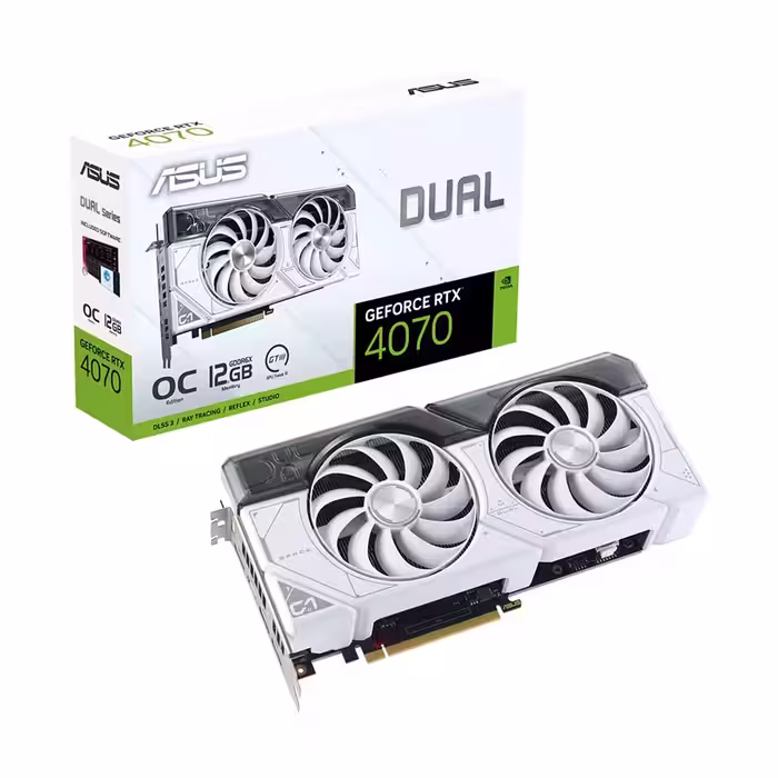 کارت گرافیک ایسوس Dual GeForce RTX 4070 White OC Edition 12GB GDDR6X