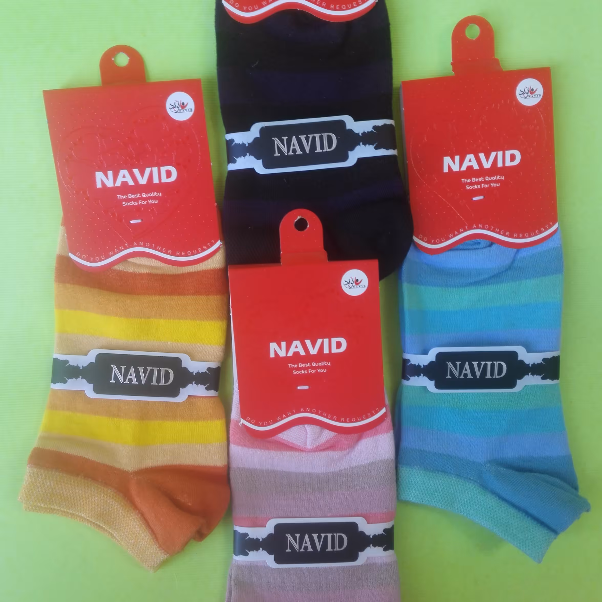 جوراب مچی اسپورت رنگی در رنگهای شاد و متنوع برند نوید