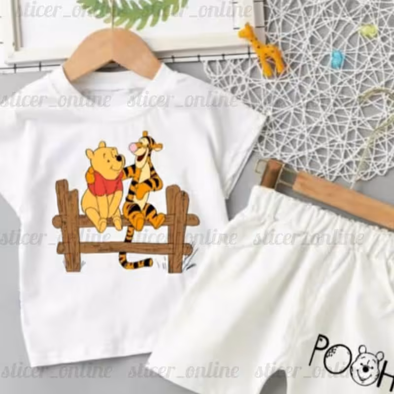 برچسیب اتویی لباس طرح پو خرسه 