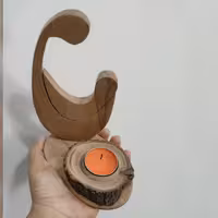 جاشمعی چوبی طرح مادر 