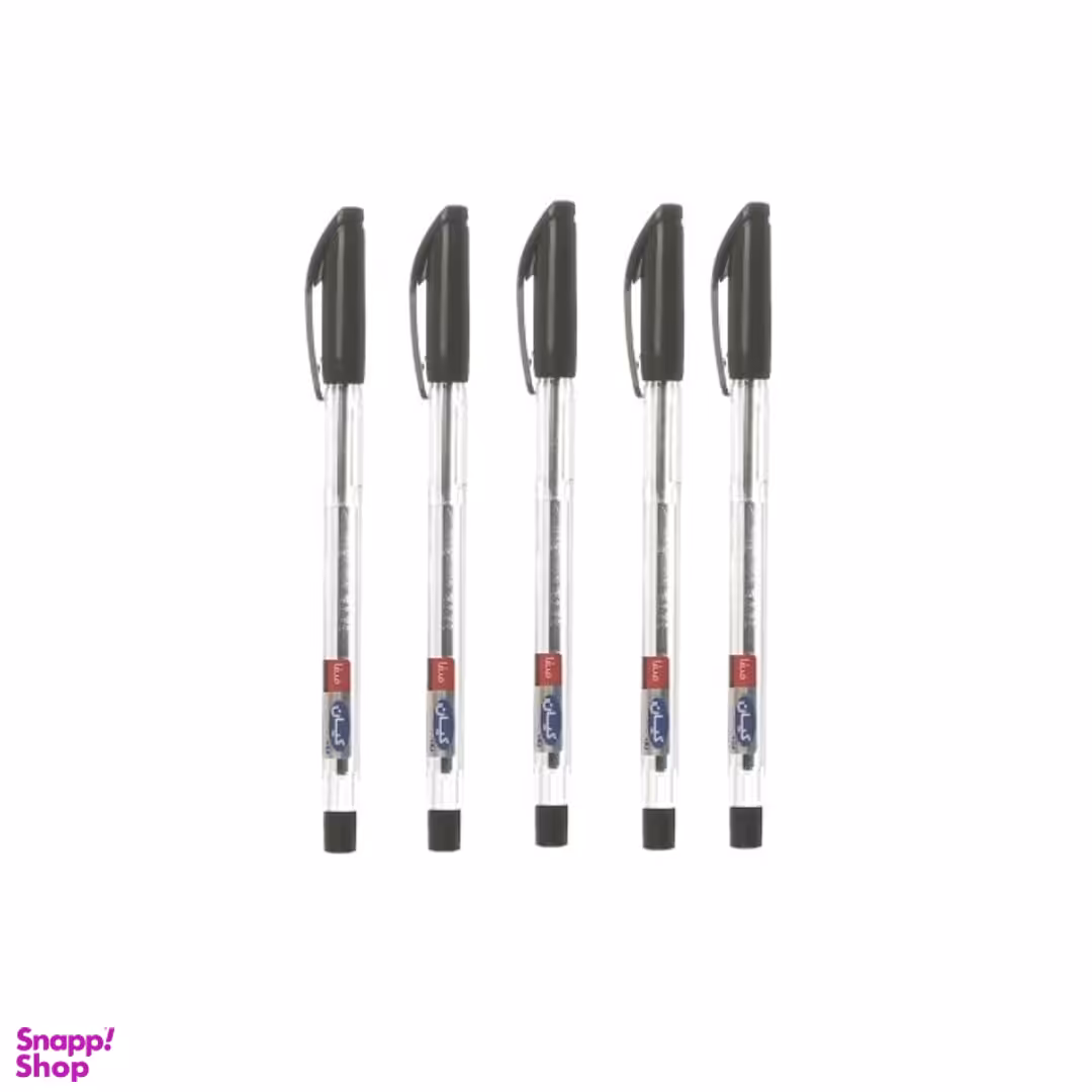 خودکار کیان مدل صفا سایز 0.7 میلی متر رنگ مشکی بسته 5 عددی