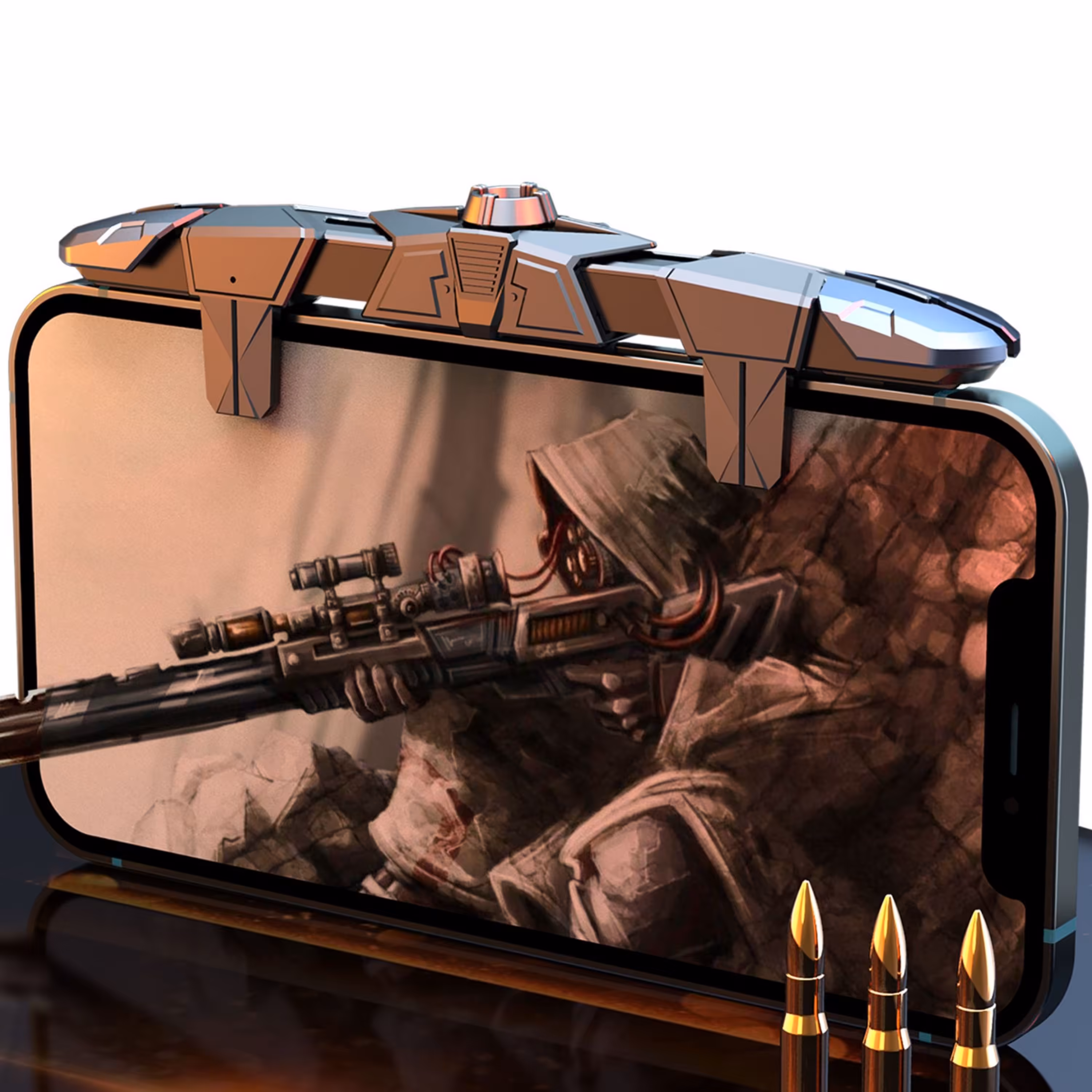 دسته بازی موبایل شش انگشتی مدل G15 (پابجی و کالاف) 