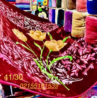 پتو نرمینه دو نفره مدل نرمین  گلدار گلبرجسته ساکدار با تراکم بالا و بسیار لطیف 
