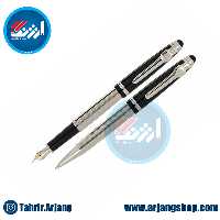 ست خودکار و خودنویس یوروپن مدل Gallery طرح نیمه مشکی کروم