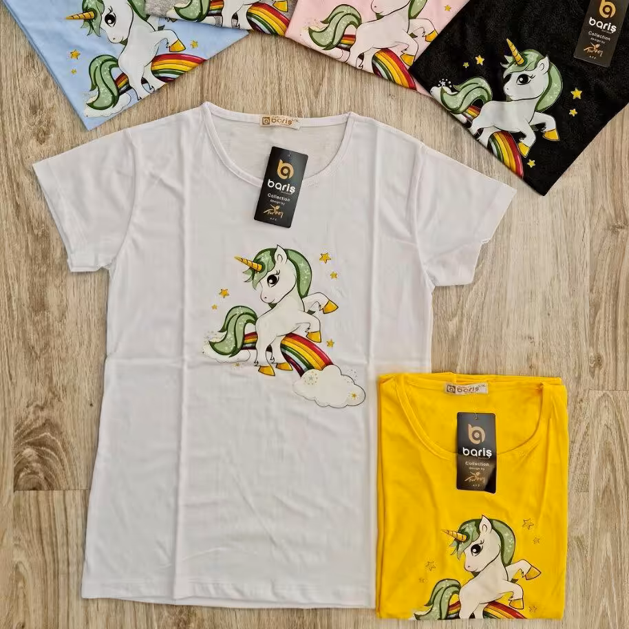 تیشرت نرمال    ترکیه bariş golden
جنس نخ پنبه  pamuk
️سایز 2سایزS M L XL  قد کار 65cm