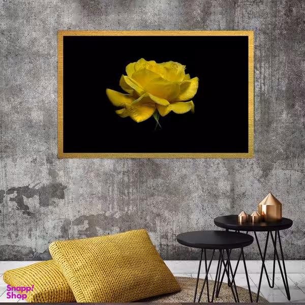 تابلو بکلیت طرح گل رز  مدل قاب شاسی T-S8732