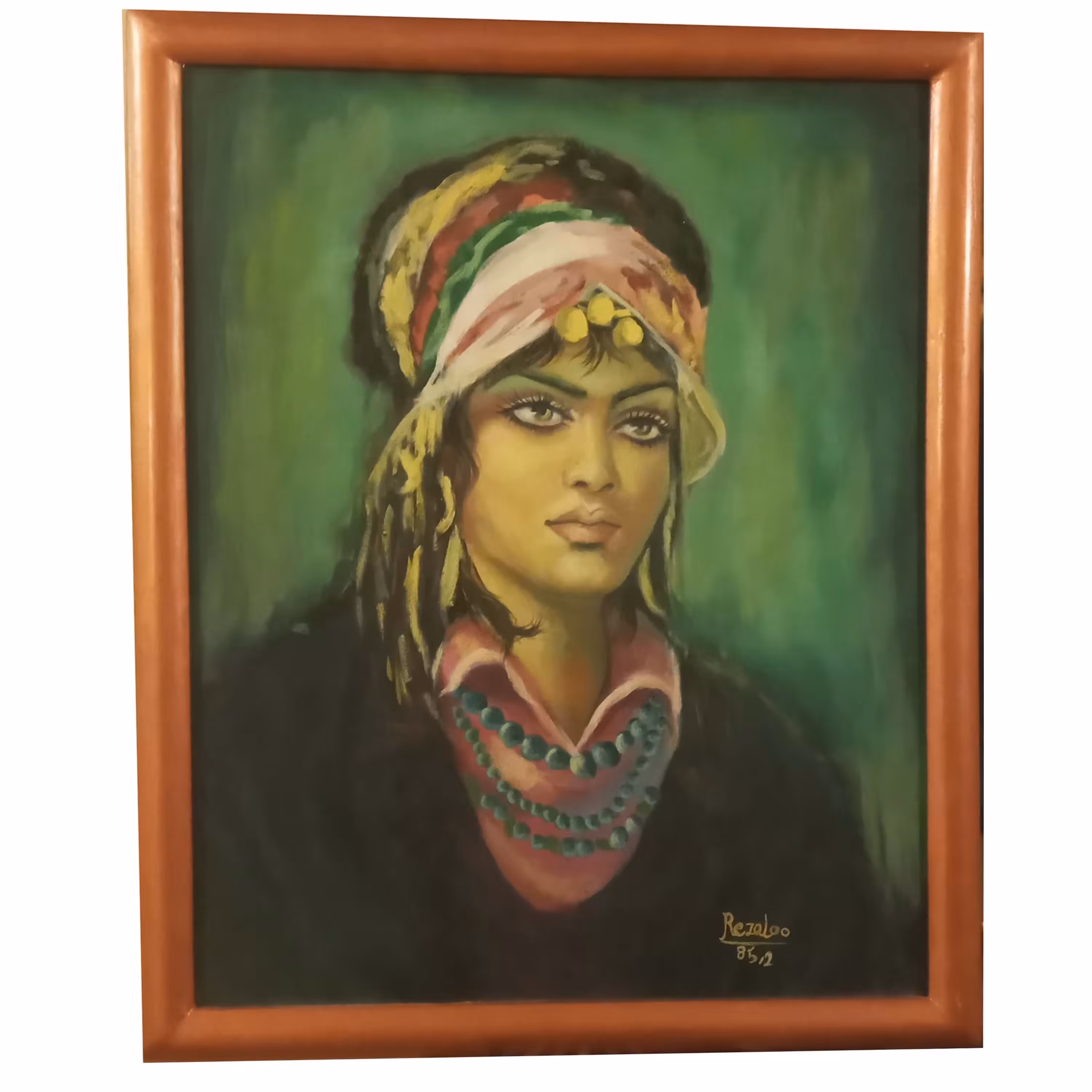 نقاشی رنگ روغن مدل دختر کرد