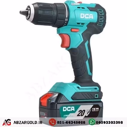 دریل شارژی 20 ولت (BRUSHLESS) 2 دور DCA مدل ADJZ2050DM تک با