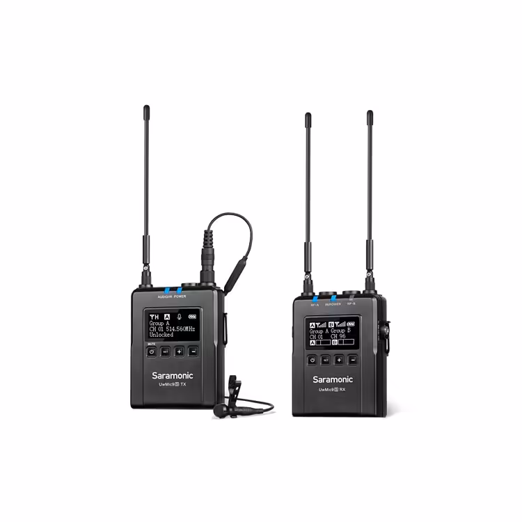 میکروفون بیسیم یقهای سارامونیک مدل Saramonic Wireless Microphone UwMic9s Kit1