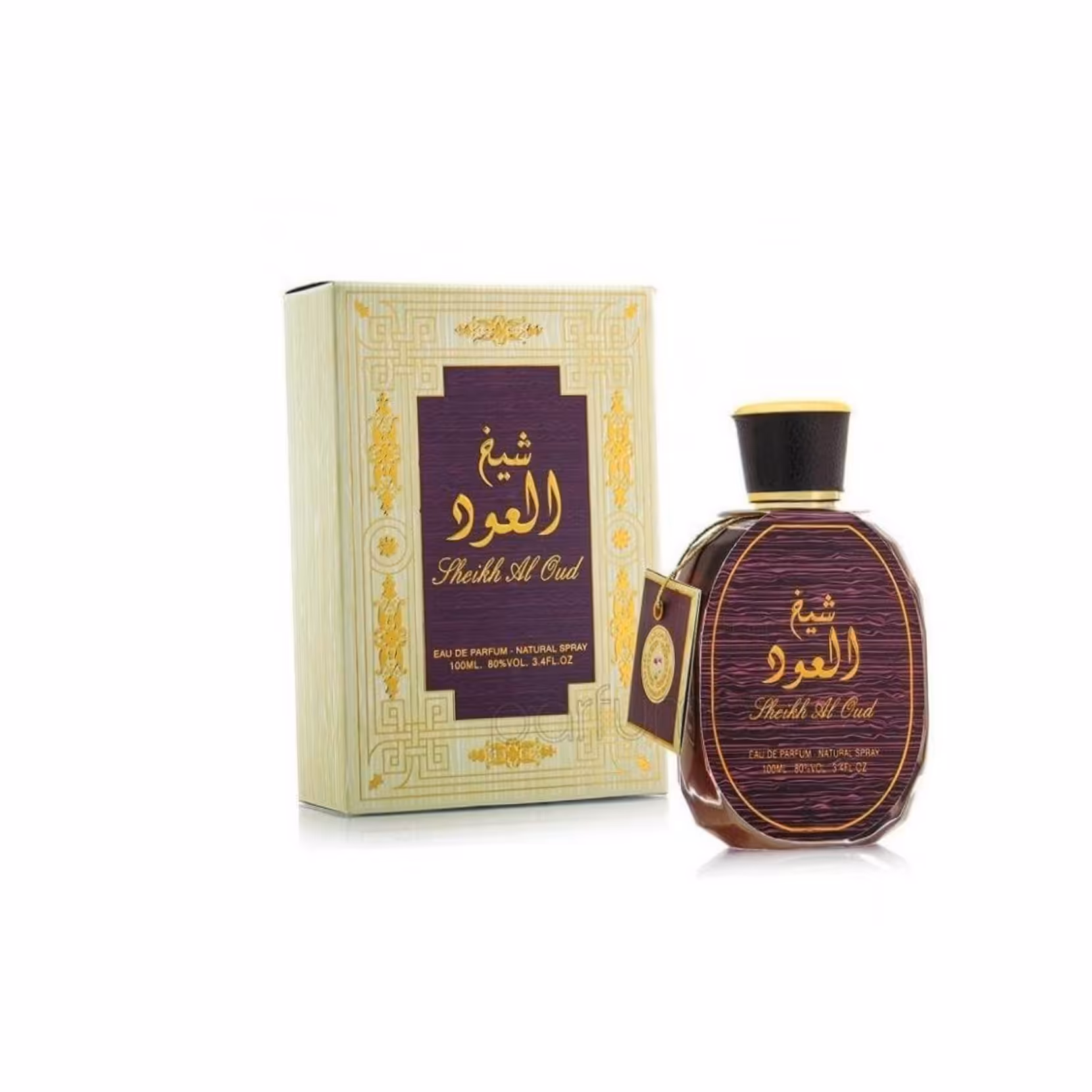 ادکلن شیخ العود برند ارض الزعفران ساخت کشور امارات حجم 100میلی لیتر