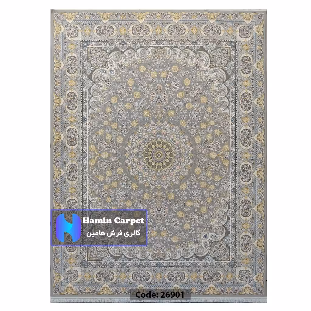 فرش 12 متری 1200 شانه تراکم 3600  نخ اکلریک گل برجسته کد AR26901