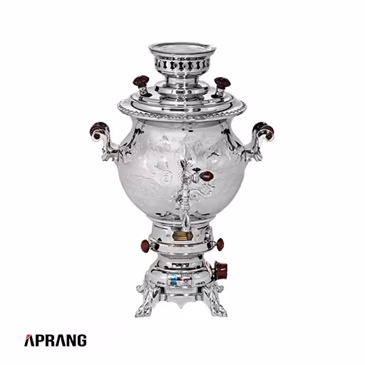 سماور گازسوز گروه صنعتی برادران سیفی مدل 2012 طرحدار ظرفیت 7 لیتر