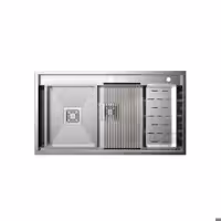 سینک ظرفشویی استیل البرز فانتزی لگن متحرک  مدل 955توکار 