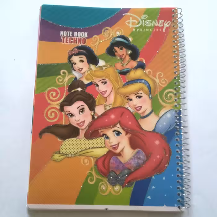 دفتر 80 برگ طرح سفید برفی و سیندرلا برند تکنو