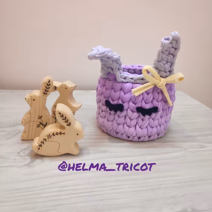 سبد کفی ده سانتی متر طرح خرگوش ارتفاع 8 سانتی متر 