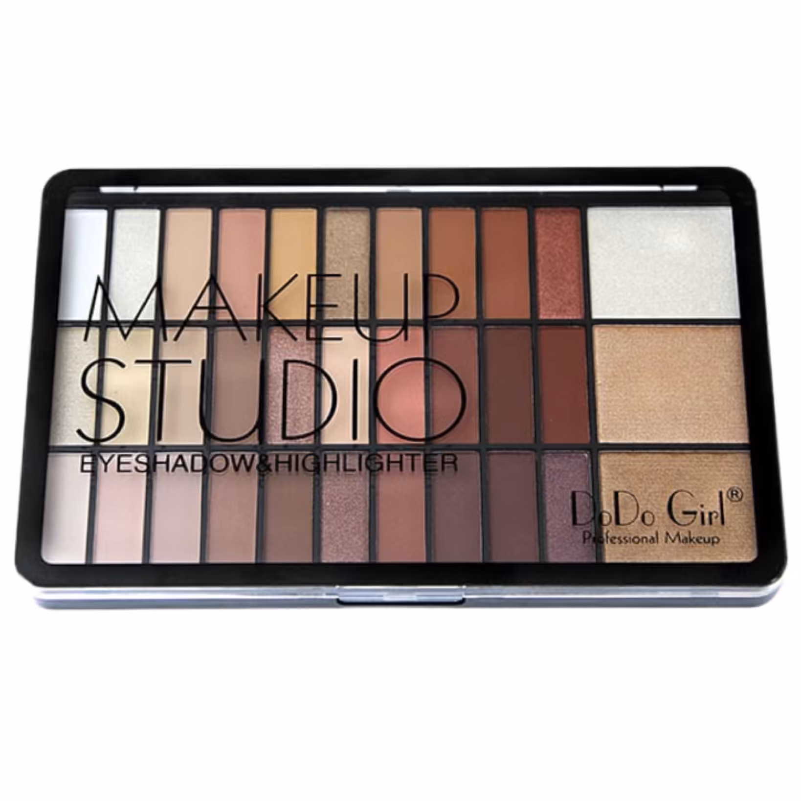 سایه استدیو میکاپ دودو گرل 36رنگ سایه و سه رنگ هایلایتر و برنزر