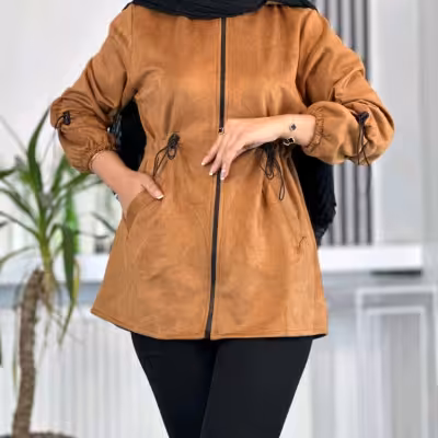 مانتو پاییزه سوییت کلاه دار