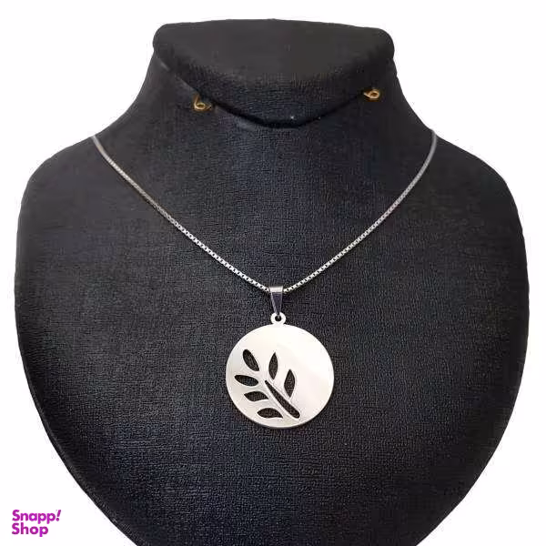 گردنبند نقره طرح برگ زیتون مدل sn13