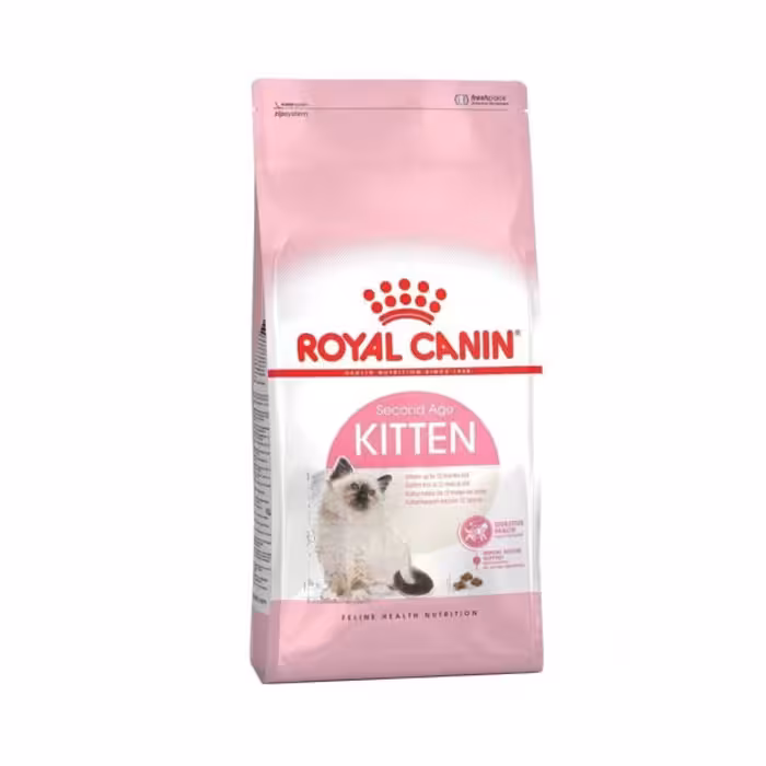 غذای خشک بچه گربه رویال کنین مدل Second age kitten وزن 2 کیلوگرم