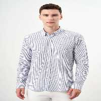 پیراهن / بلوز دکمه دار خاکستری مردانه اسکینی یقه ای ایتالیایی پنبه Morven
