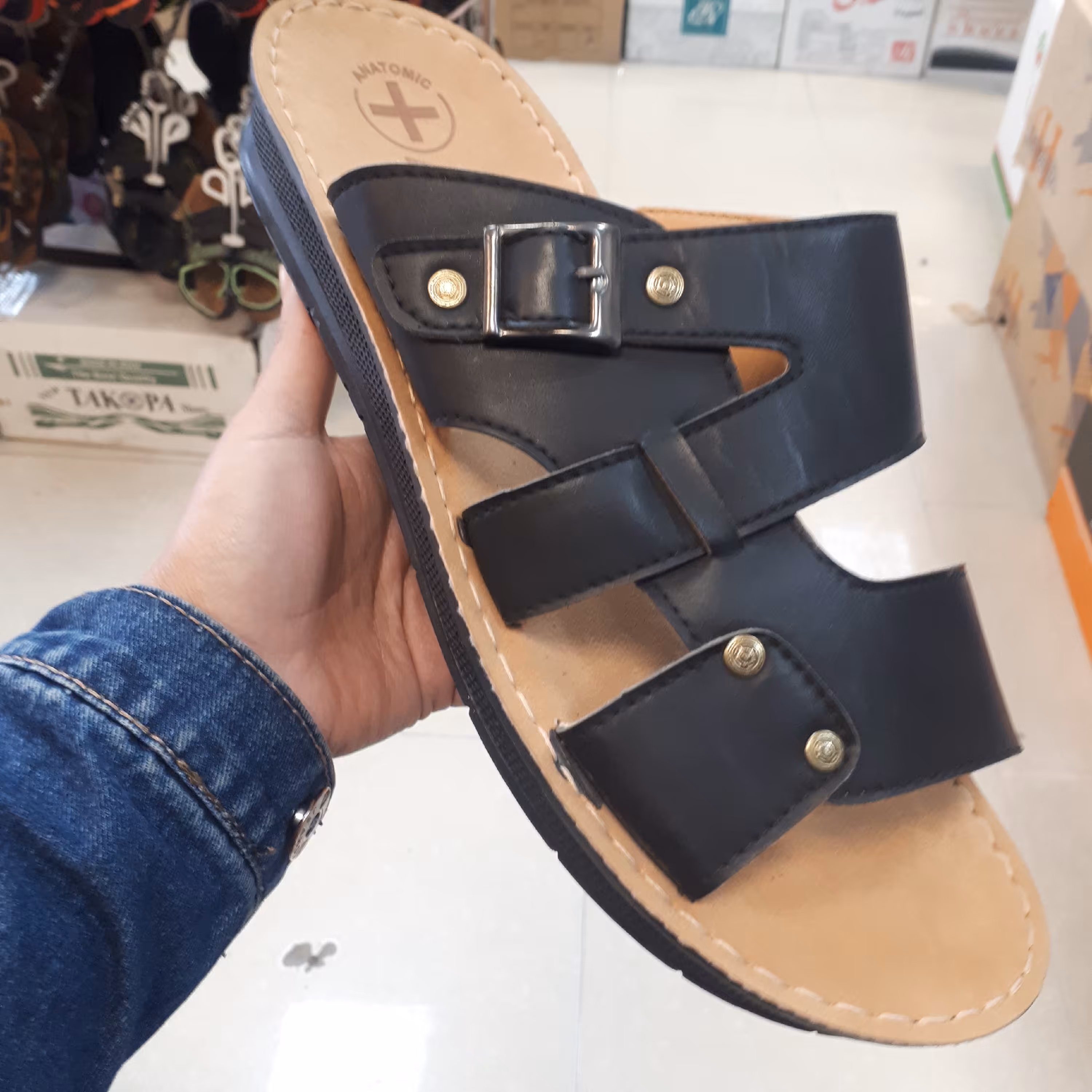 صندل مردانه بزرگ پا کار طبی عالی سبک وراحت سایز 45