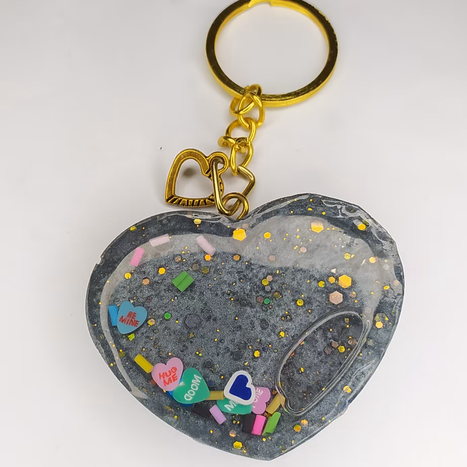 جاکلیدی قلب رزینی مدل آکواریومی مناسب هدیه