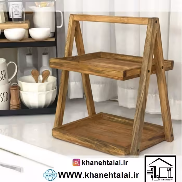 استند چوب 2طبقه ادویه کدکالا:502000