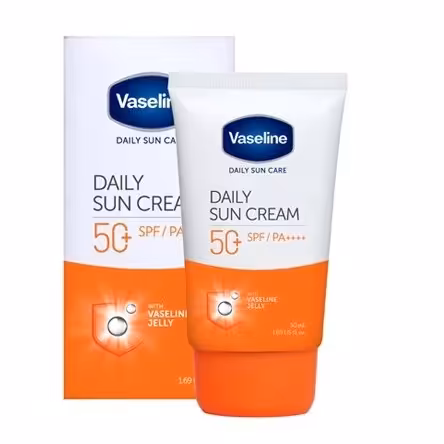 وازلین کرم ضد آفتاب بی رنگ تیوپی دیلی سان وازلین SPF50 حجم 50 میل