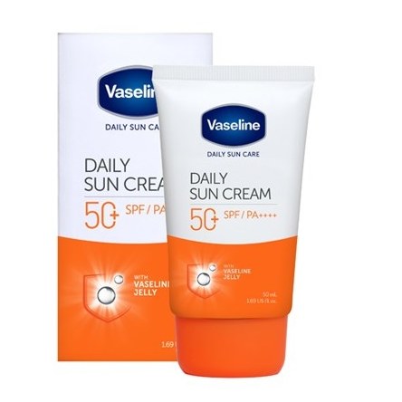 وازلین کرم ضد آفتاب بی رنگ تیوپی دیلی سان وازلین SPF50 حجم 50 میل