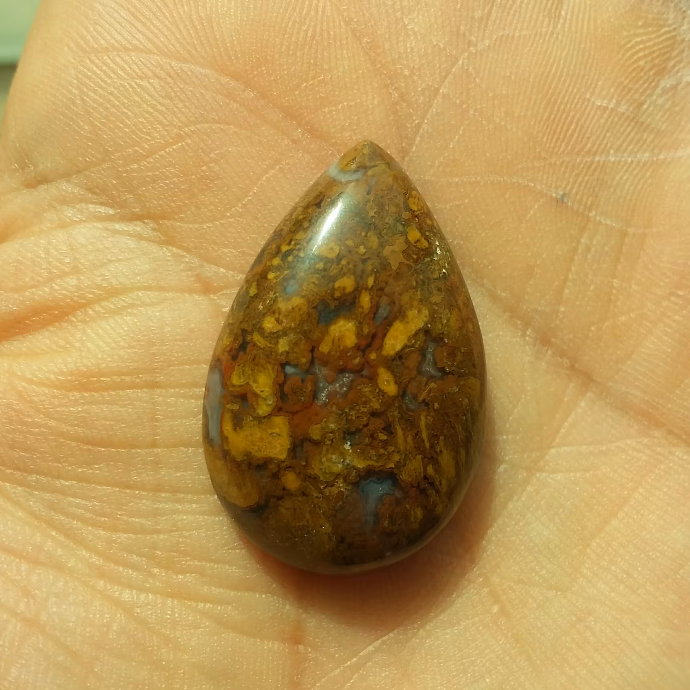 نگین شجر 7 رنگ بسیااااااار زیبا و خاص تراش فانتزی پولیش آیینه ای