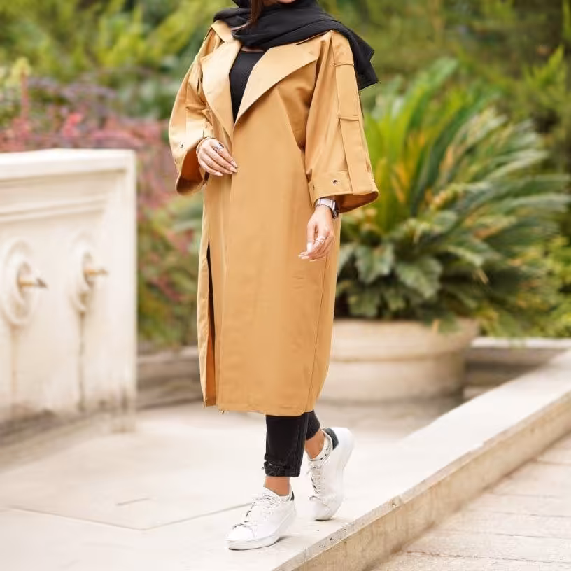 مانتواسپرت آستین پرچ